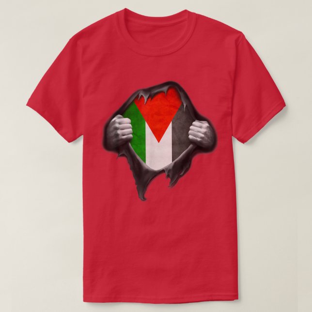 Palestina Flagga T T Shirt (Design framsida)