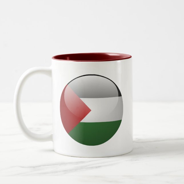 Palestina flagga Två-Tonad mugg (Vänster)