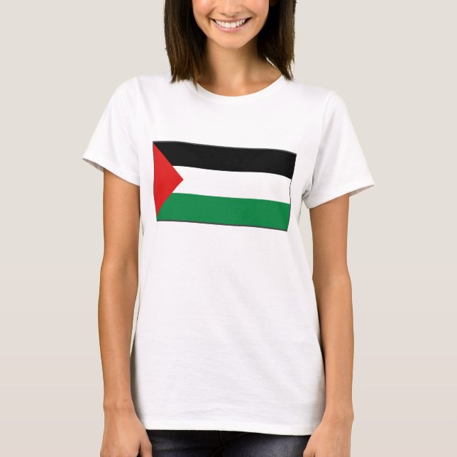Palestina Flagga x Karta T-Shirt (Framsida)