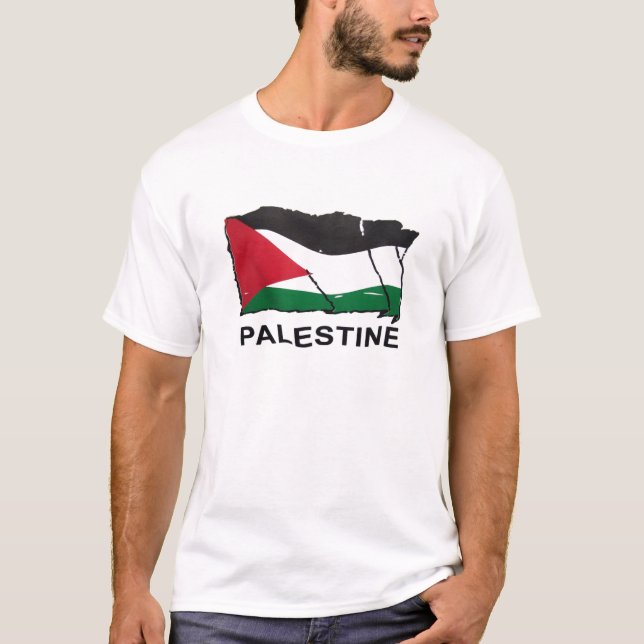 Palestina flaggaT-tröja Tee (Framsida)