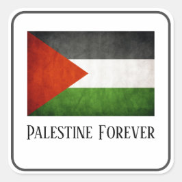 Palestina Forever Flagga Sticker Fyrkantigt Klistermärke