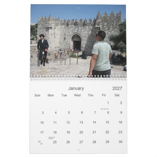 Palestina fotografikalender kalender (Jan 2027)