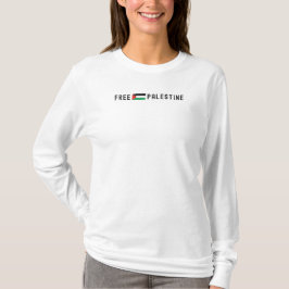 PALESTINA FRI FÖR kvinnlig vit långärmad T Shirt
