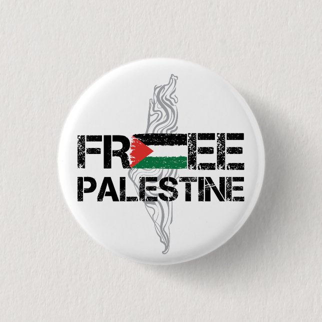 Palestina fritt med palestinsk flagga knapp (Framsida)