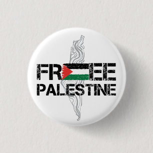 Palestina fritt med palestinsk flagga knapp