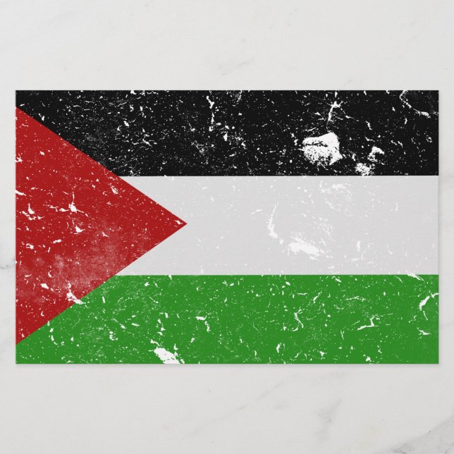 Palestina, fritt Palestina, Flagga Flygblad (Framsidan)