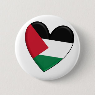 Palestina hjärtaflagga knapp