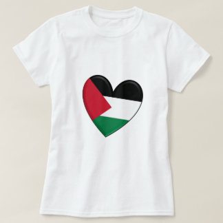 Palestina hjärtaflagga t shirt