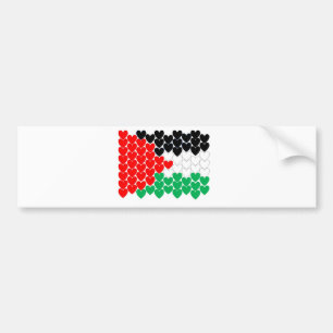 Palestina hjärtor bildekal