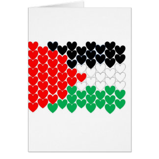 Palestina hjärtor hälsningskort