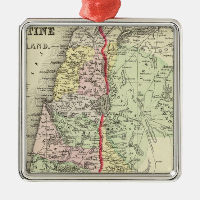 Palestina Jerusalem 2 Julgransprydnad Metall (Framsidan)