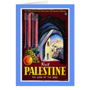 Palestina Jerusalem Hälsningskort