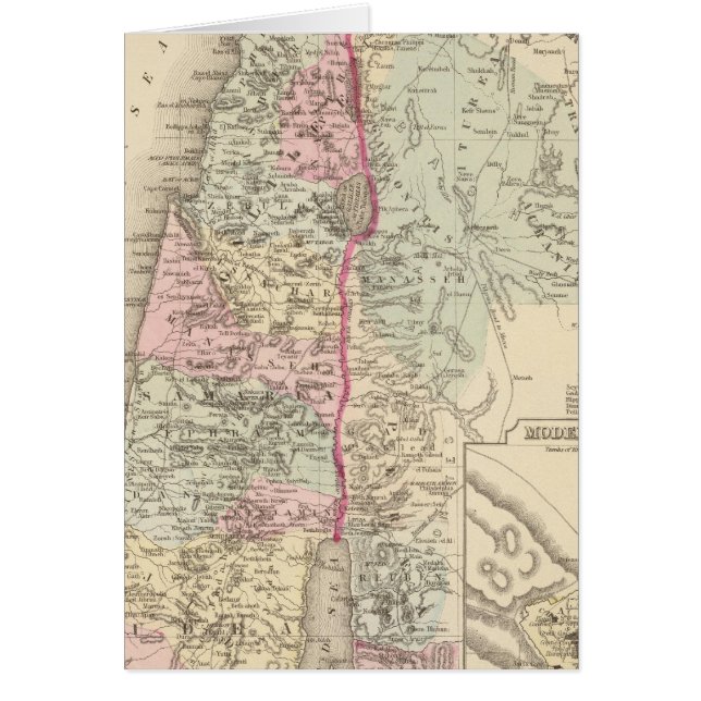 Palestina, Jerusalem Hälsningskort (Framsidan)