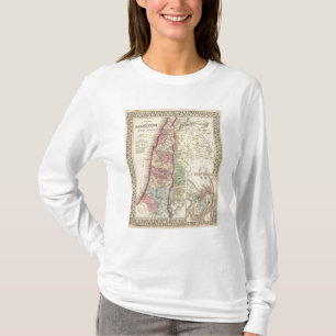 Palestina Jerusalem karta av Mitchell T Shirt