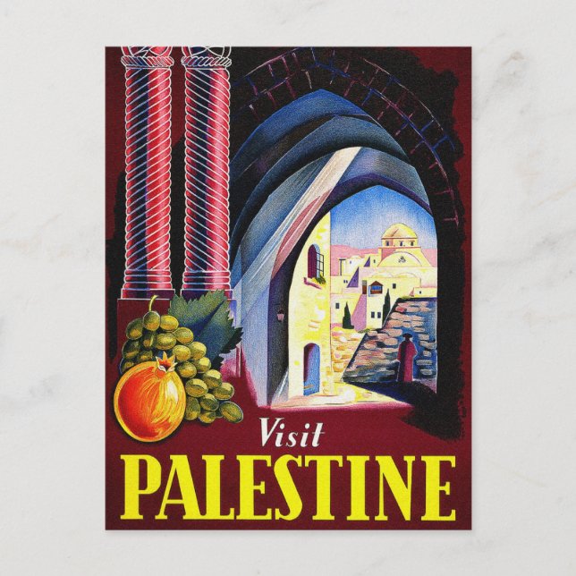 Palestina, Jerusalem Vykort (Framsida)