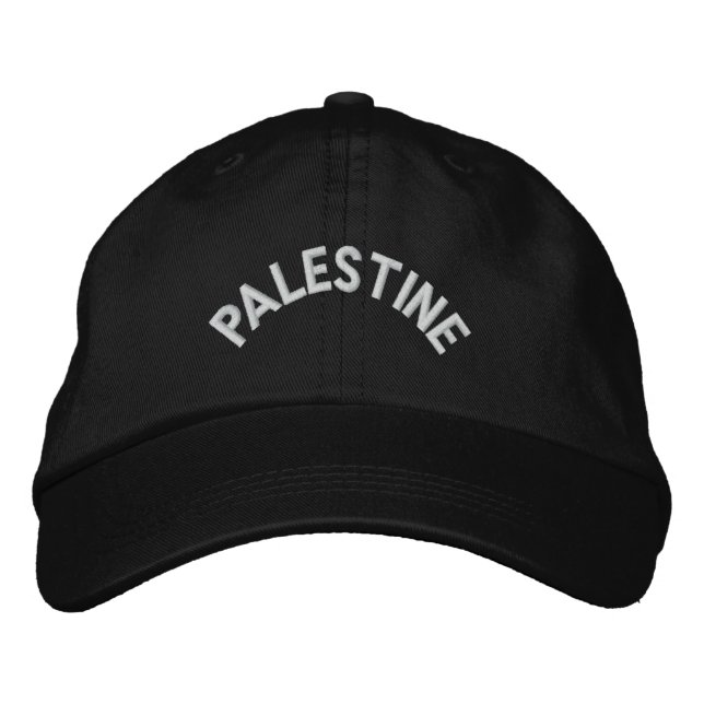 PALESTINA: Justerbar Hat Broderad Keps (Framsida)