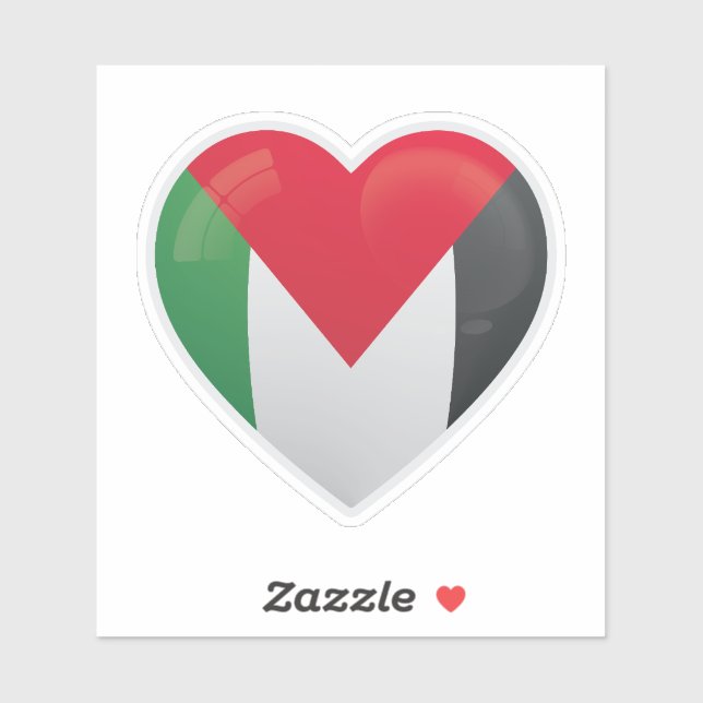 Palestina Kärlek Flagga Klistermärken (Ark)