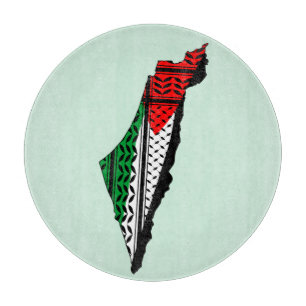 Palestina Karta, Flagga och Keffiyeg Mönster