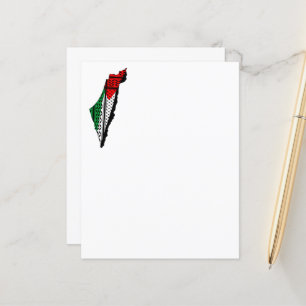 Palestina Karta, Flagga och Keffiyeg Mönster