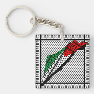 Palestina Karta, Flagga och Keffiyeg Mönster