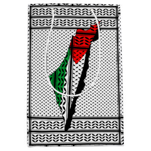 Palestina Karta, Flagga och Keffiyeg Mönster