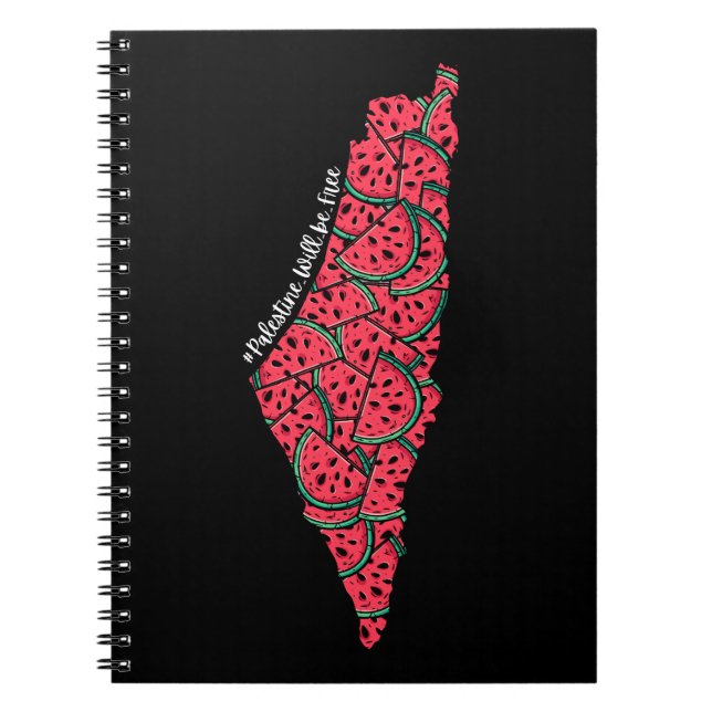 Palestina Karta fullt Watermelons | Gratis palesti Anteckningsbok (Framsidan)