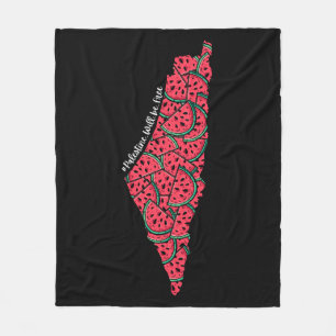 Palestina Karta fullt Watermelons Gratis palesti Fleecefilt
