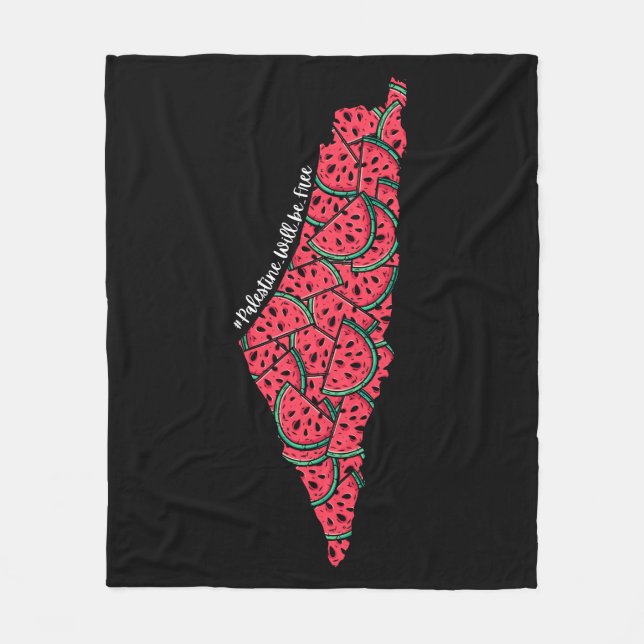 Palestina Karta fullt Watermelons | Gratis palesti Fleecefilt (Framsidan)