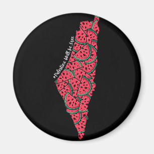Palestina Karta fullt Watermelons   Gratis palesti Magnet