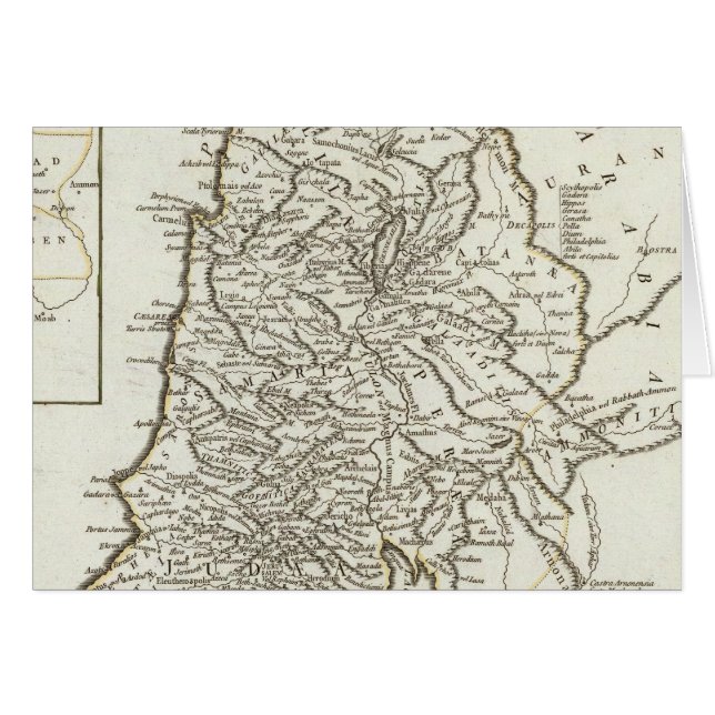 Palestina Karta Hälsningskort (Framsidan Horizontal)