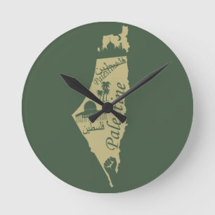 Palestina karta illustrerar utformningen av den pa rund klocka