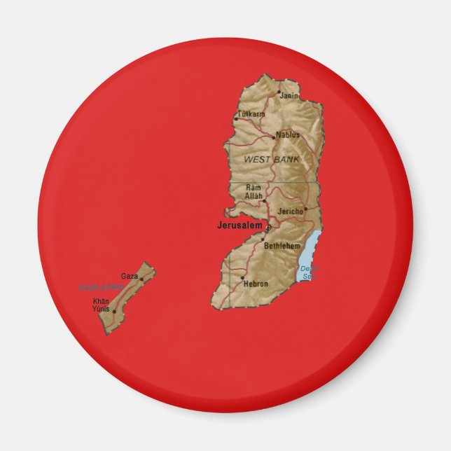Palestina Karta Magnet (Framsidan)