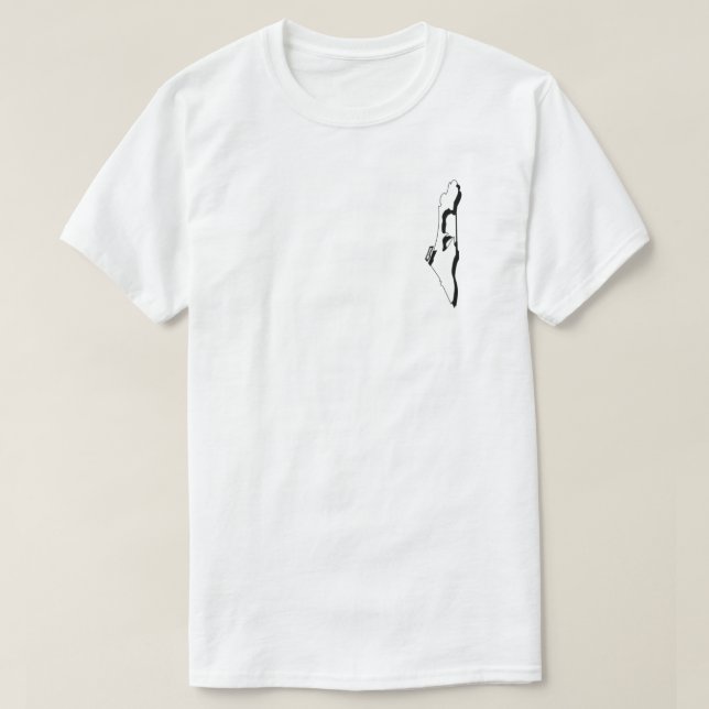 Palestina Karta T Shirt (Design framsida)