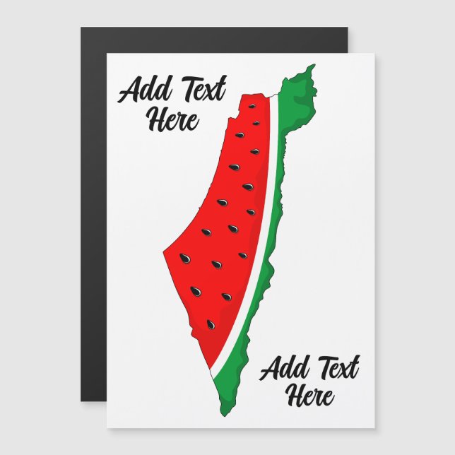 Palestina Karta Watermelon frihetssymbol (Fram/baksida)