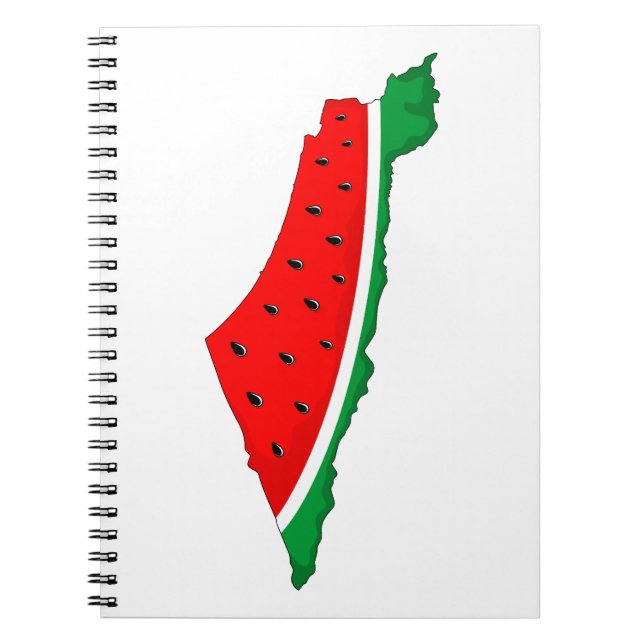 Palestina Karta Watermelon frihetssymbol Anteckningsbok (Framsidan)