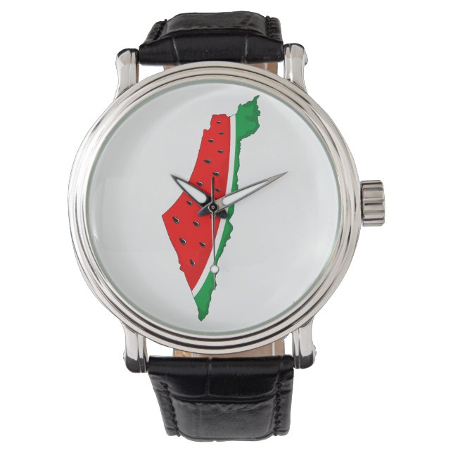 Palestina Karta Watermelon frihetssymbol Armbandsur (Framsida)