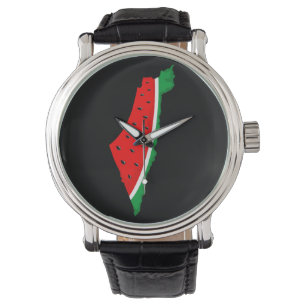 Palestina Karta Watermelon frihetssymbol Armbandsur
