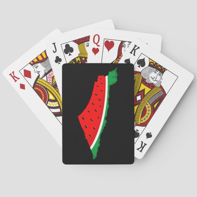 Palestina Karta Watermelon frihetssymbol Casinokort (Baksidan)