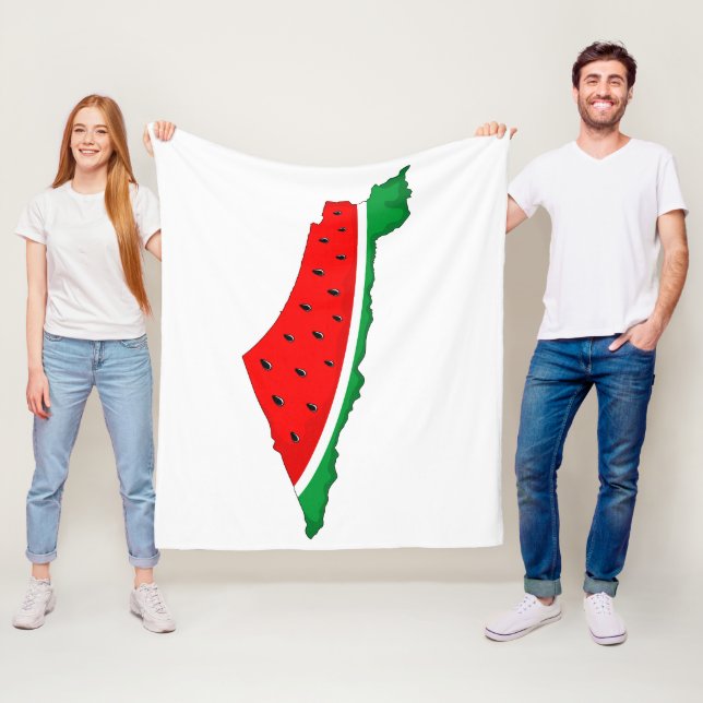 Palestina Karta Watermelon frihetssymbol Fleecefilt (På plats)