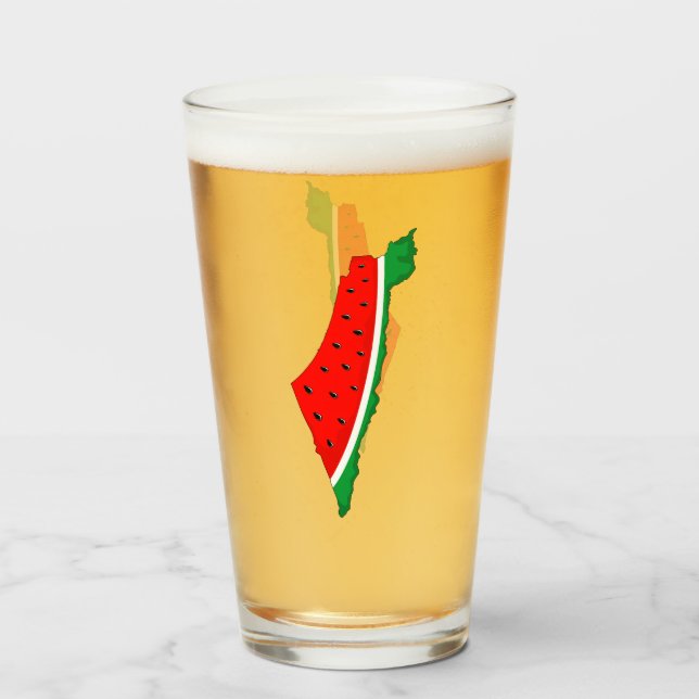 Palestina Karta Watermelon frihetssymbol Glaskopp (Framsida fylld)