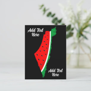 Palestina Karta Watermelon frihetssymbol Helg Vykort