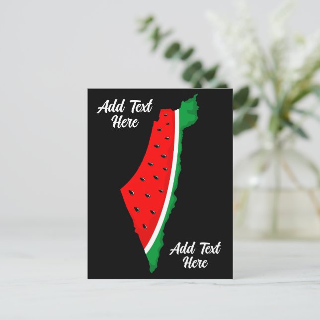 Palestina Karta Watermelon frihetssymbol Helg Vykort (Stående Fram)