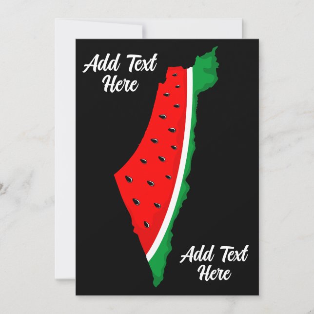 Palestina Karta Watermelon frihetssymbol Kort (Framsida)