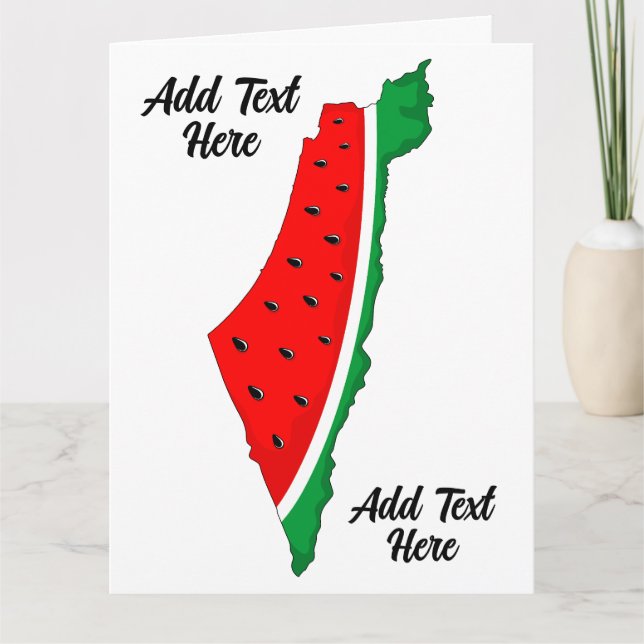 Palestina Karta Watermelon frihetssymbol Kort (Framsida)