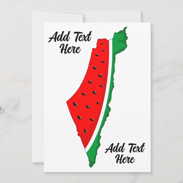 Palestina Karta Watermelon frihetssymbol Kort (Framsida)