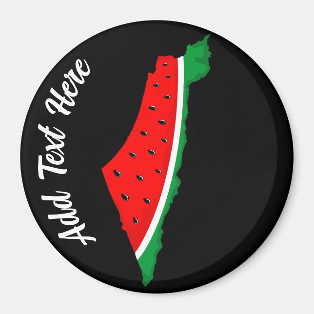 Palestina Karta Watermelon frihetssymbol Magnet (Framsidan)