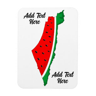 Palestina Karta Watermelon frihetssymbol Magnet