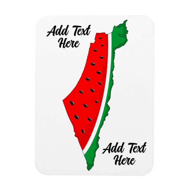 Palestina Karta Watermelon frihetssymbol Magnet (Vertikal)