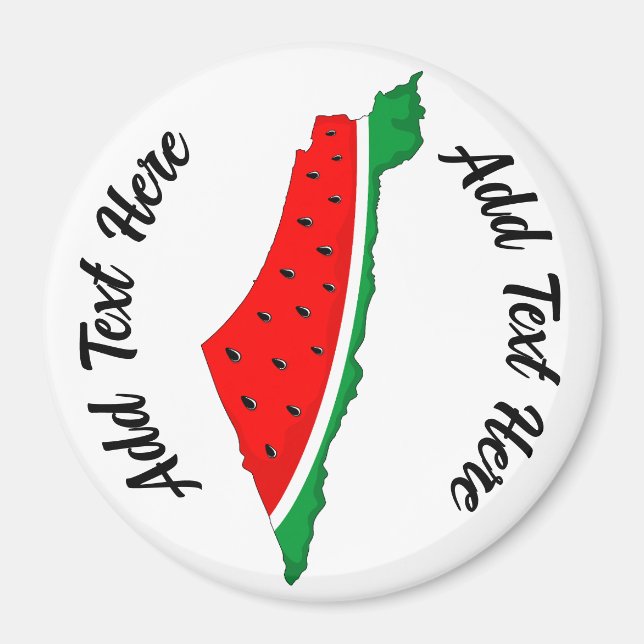 Palestina Karta Watermelon frihetssymbol Magnet (Framsidan)