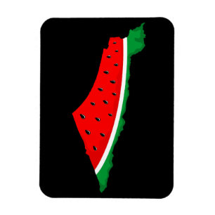 Palestina Karta Watermelon frihetssymbol Magnet
